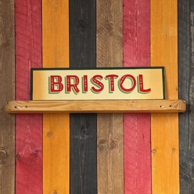 Hand Painted Sign saying BRISTOL painted by Joby Carter